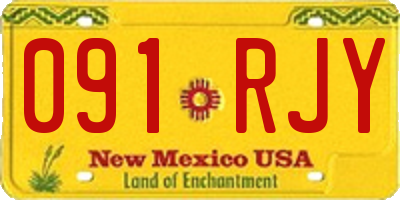 NM license plate 091RJY