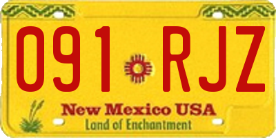 NM license plate 091RJZ