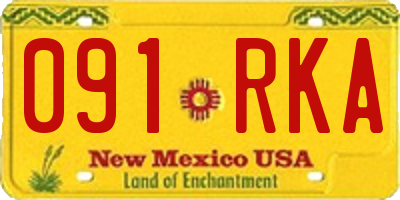 NM license plate 091RKA
