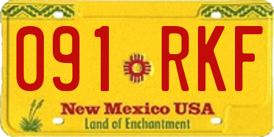 NM license plate 091RKF