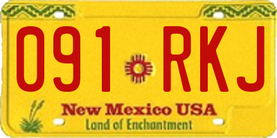 NM license plate 091RKJ