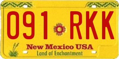NM license plate 091RKK