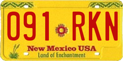 NM license plate 091RKN