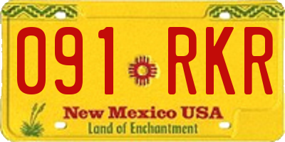 NM license plate 091RKR