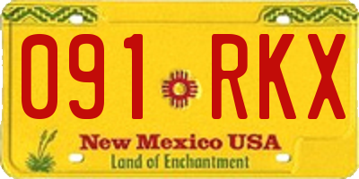 NM license plate 091RKX