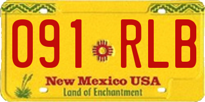 NM license plate 091RLB