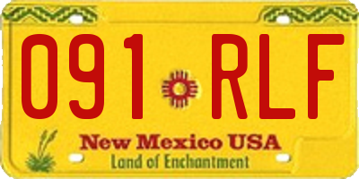 NM license plate 091RLF