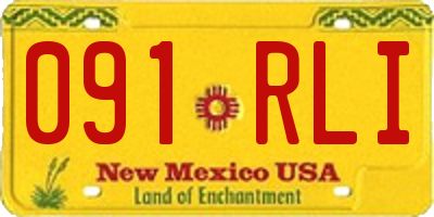 NM license plate 091RLI