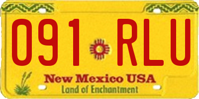 NM license plate 091RLU