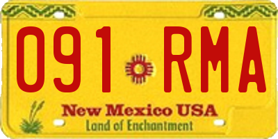 NM license plate 091RMA