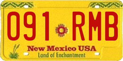 NM license plate 091RMB