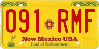 NM license plate 091RMF