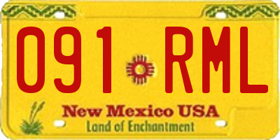 NM license plate 091RML