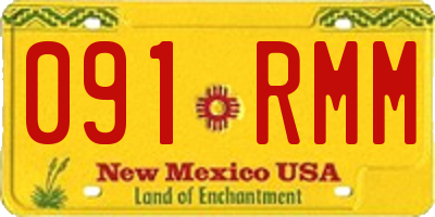 NM license plate 091RMM