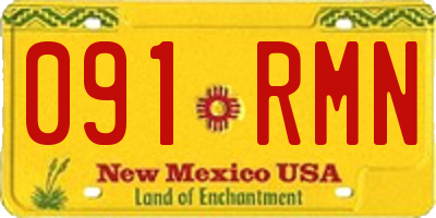 NM license plate 091RMN