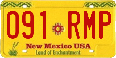 NM license plate 091RMP