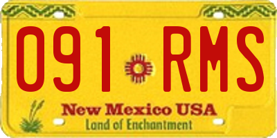 NM license plate 091RMS