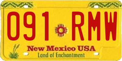 NM license plate 091RMW