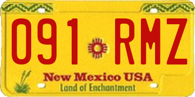 NM license plate 091RMZ