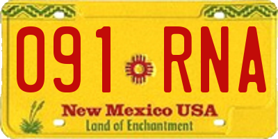 NM license plate 091RNA