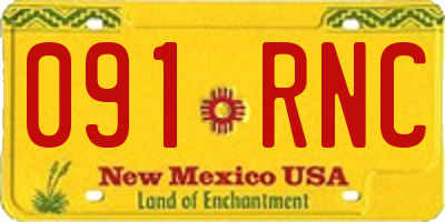 NM license plate 091RNC