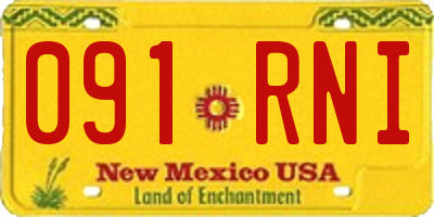 NM license plate 091RNI