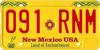 NM license plate 091RNM
