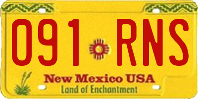 NM license plate 091RNS