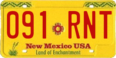NM license plate 091RNT