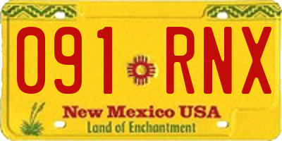 NM license plate 091RNX