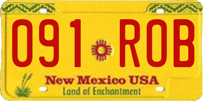 NM license plate 091ROB