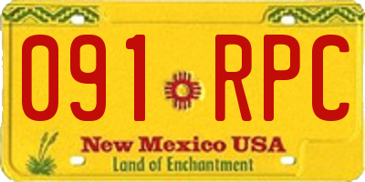 NM license plate 091RPC