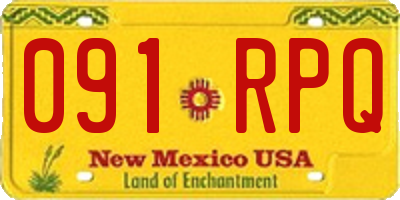 NM license plate 091RPQ