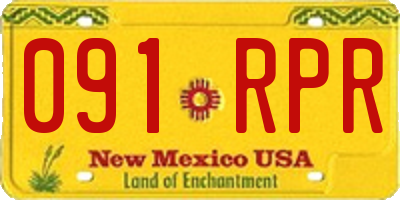 NM license plate 091RPR