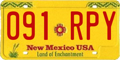 NM license plate 091RPY