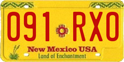 NM license plate 091RXO
