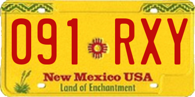 NM license plate 091RXY