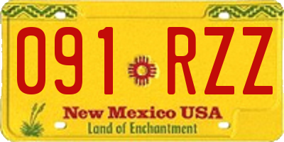 NM license plate 091RZZ
