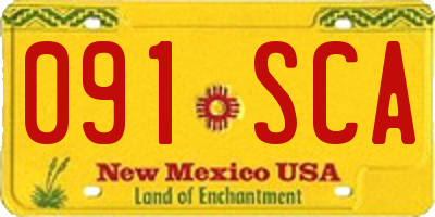 NM license plate 091SCA