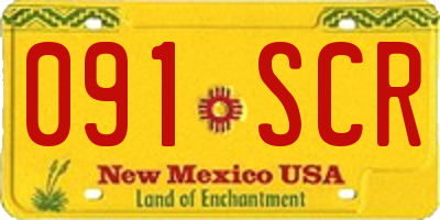 NM license plate 091SCR
