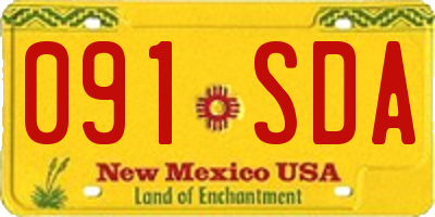 NM license plate 091SDA