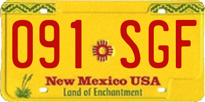 NM license plate 091SGF