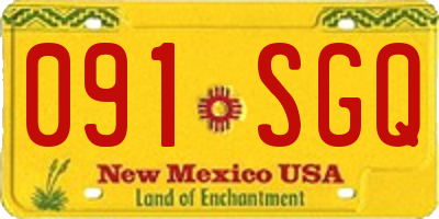 NM license plate 091SGQ