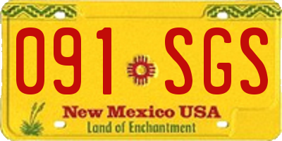 NM license plate 091SGS