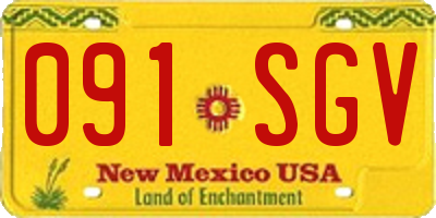 NM license plate 091SGV