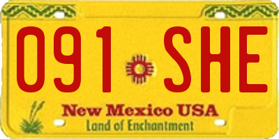 NM license plate 091SHE