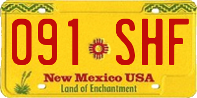 NM license plate 091SHF