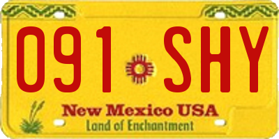 NM license plate 091SHY