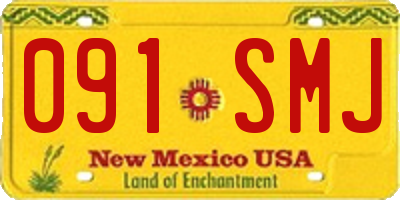 NM license plate 091SMJ