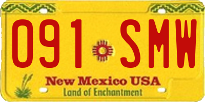 NM license plate 091SMW